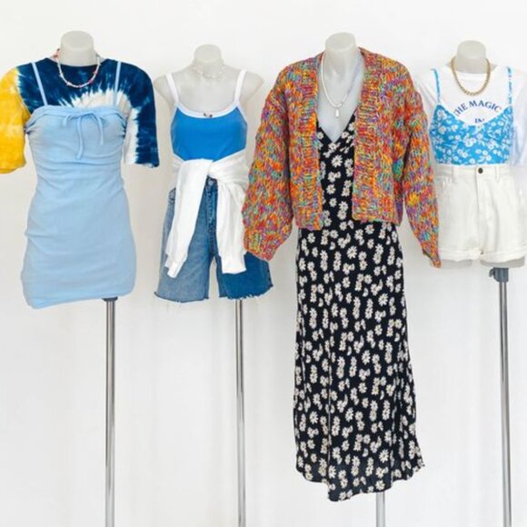 VRG GRL An Obsession Knit Cardigan in Rainbow - Picture 7 of 7